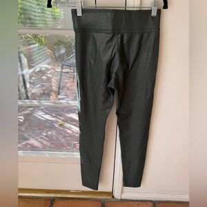 Carbon38 Dark Green Snakeskin Leggings